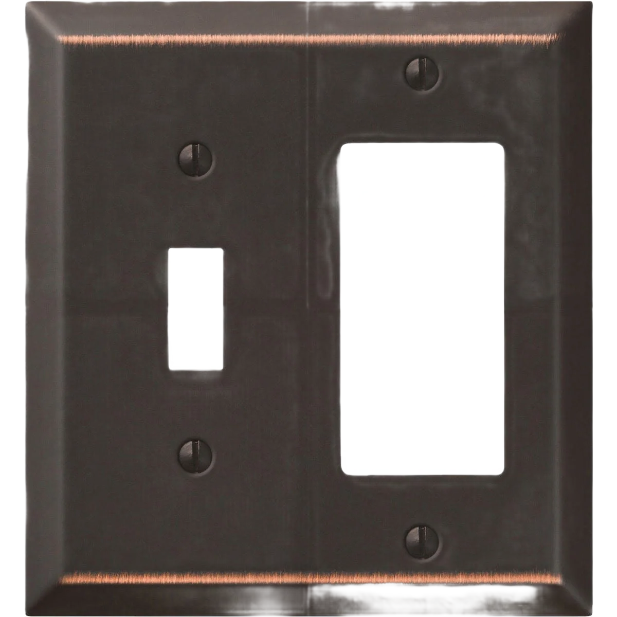 Breathable Amerelle Stamped Steel 2-Gang Single Toggle Rocker Wall Plate Age Bronze Consistent