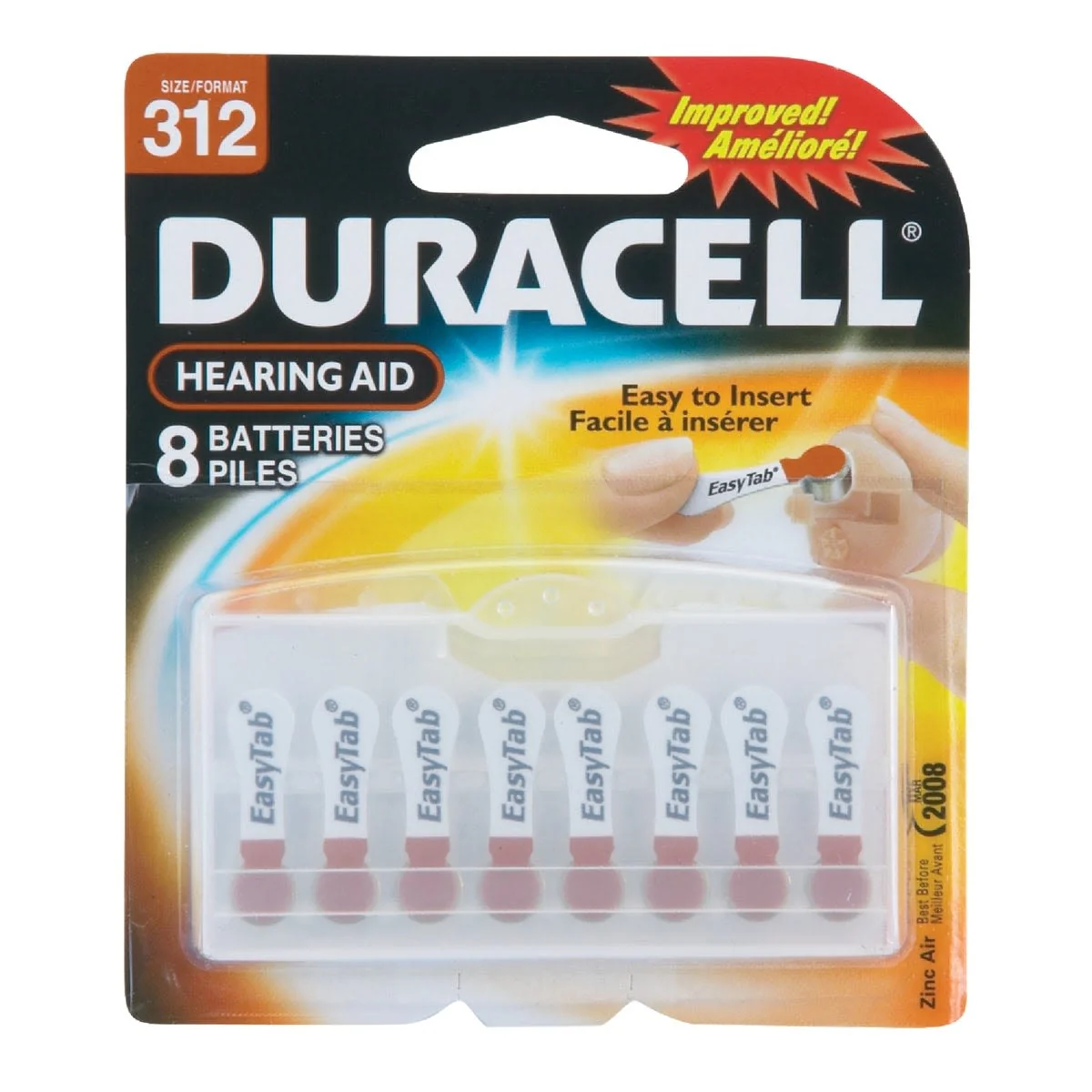 Professional Duracell Easytab 312 Hearing Aid Battery 8-Pack Optimized