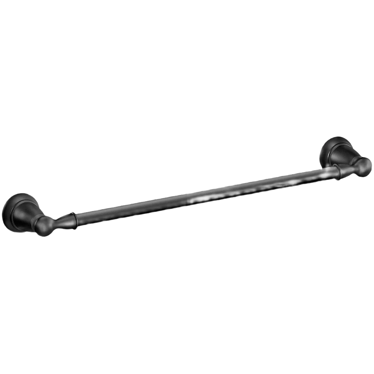 Prestigious Moen Banbury Matte Black Towel Bar 18 in. Enhanced