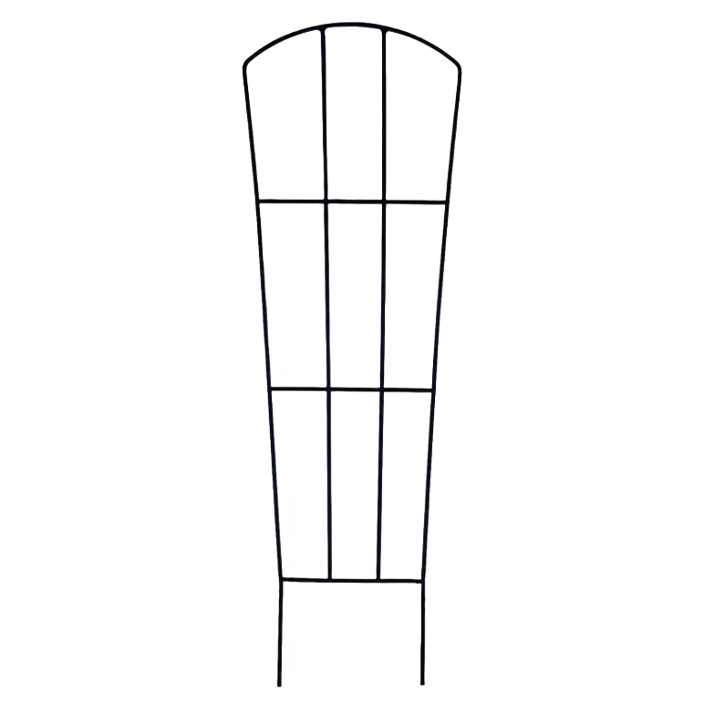 Original Border Concepts Black Fan Pot Trellis 12 x 36 in. Reliable