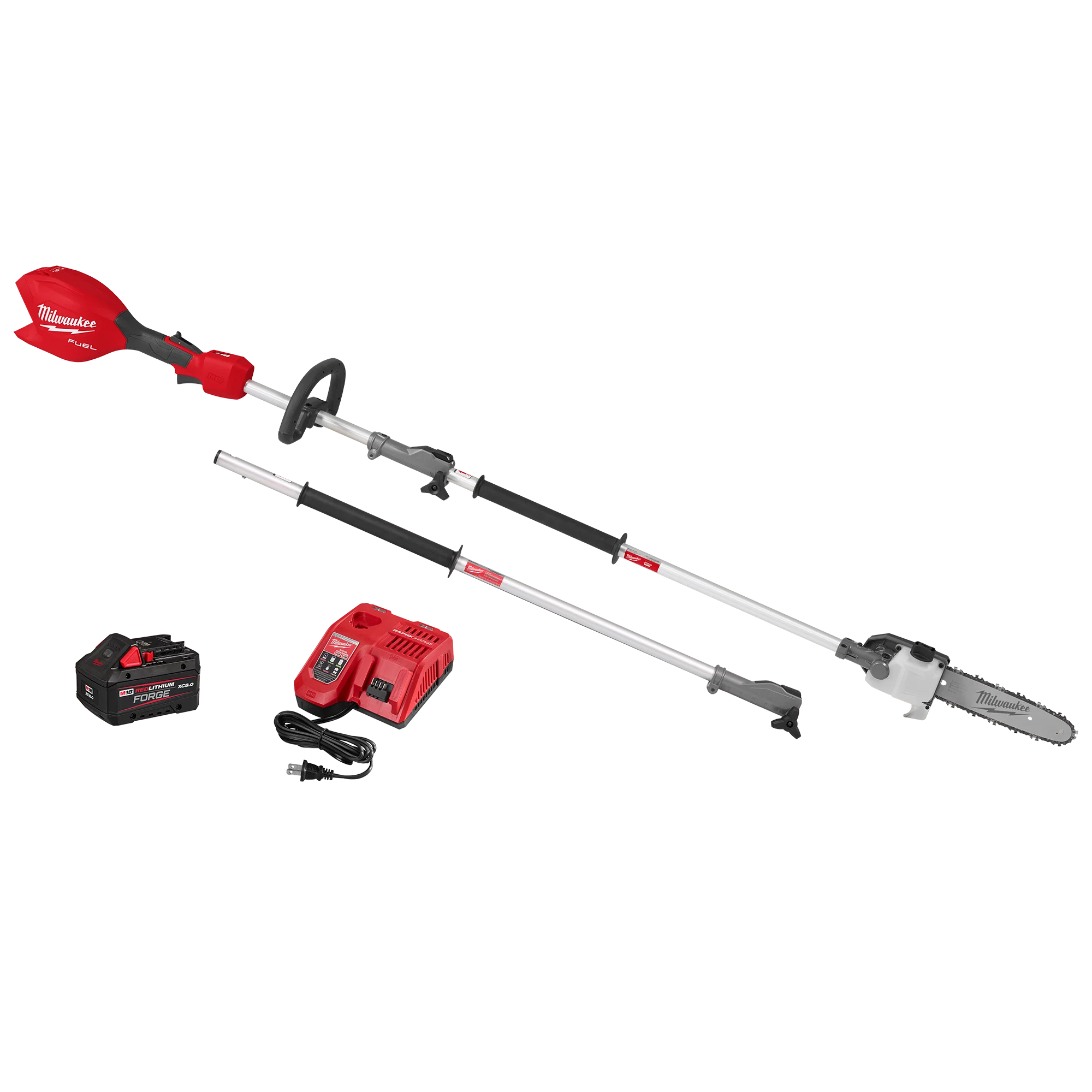 Durable Milwaukee M18 Fuel™ 10 Pole Saw Kit W Quik-Lok™ Attachment Capability Powerful