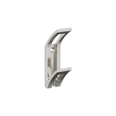 Versatile Amerock Avid Two Prong Satin Nickel Decorative Wall Hook Detailed