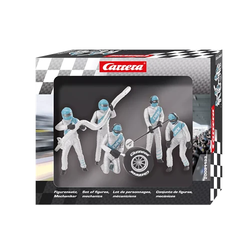 Selected Carrera Set of Figures-Mechanics in Silver Exceptional