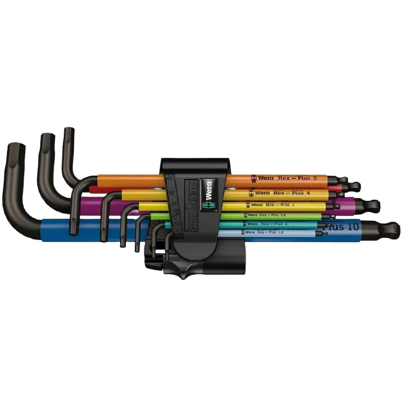 Fast Wera Multicolor Hex Ball End Hex Metric L-Key Clip Set Superior