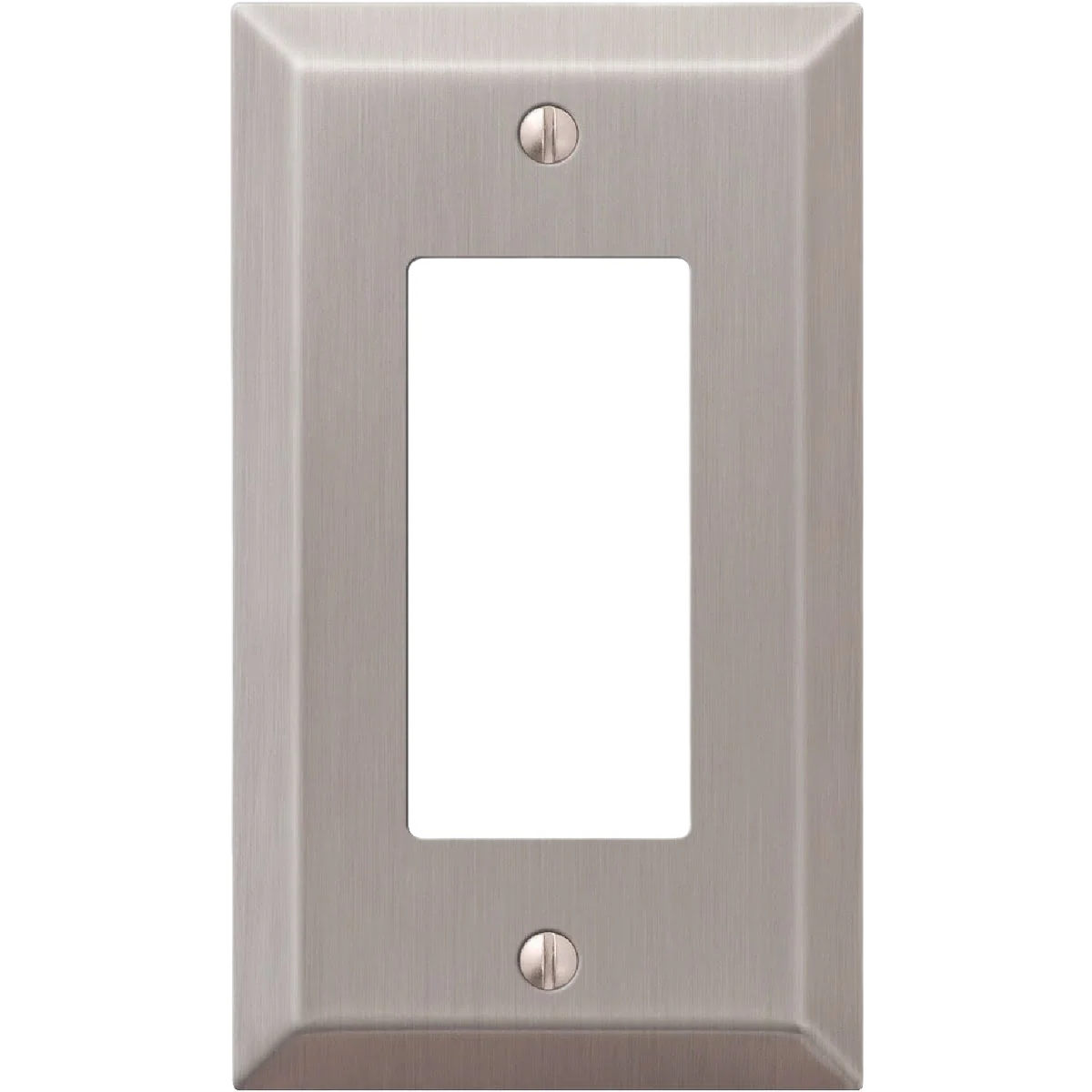 Soft Amerelle Stamped Steel 1-Gang Rocker Decorator Wall Plate Brushed Nickel Reusable