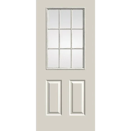 Traditional Therma-Tru Traditions 32 x 80 9-Lite Steel Entry Door Right Handed Knob User-Friendly