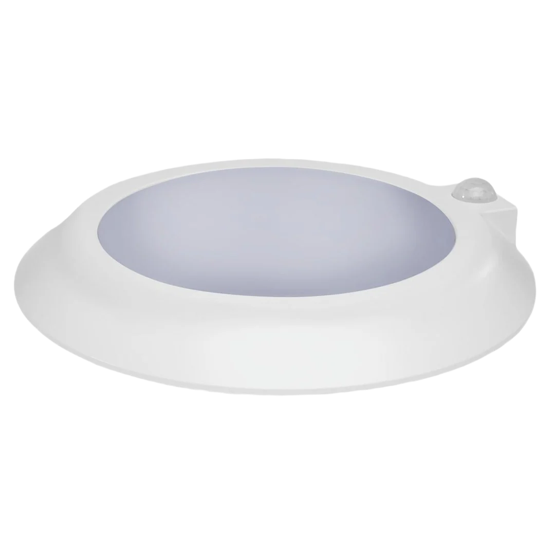 First-Class Satco 10 White 19W LED Disk Light w Occupancy Sensor Traditional