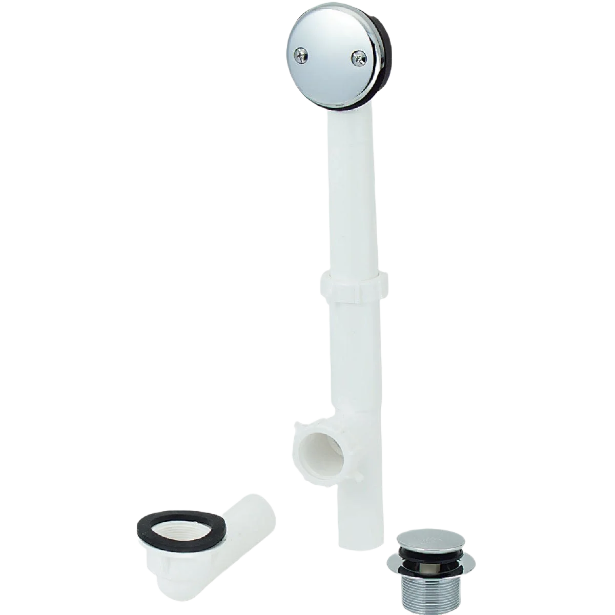 Specialty Keeney Foot Lok Stop Plastic Bath Drain with Polished Chrome Trim Genuine