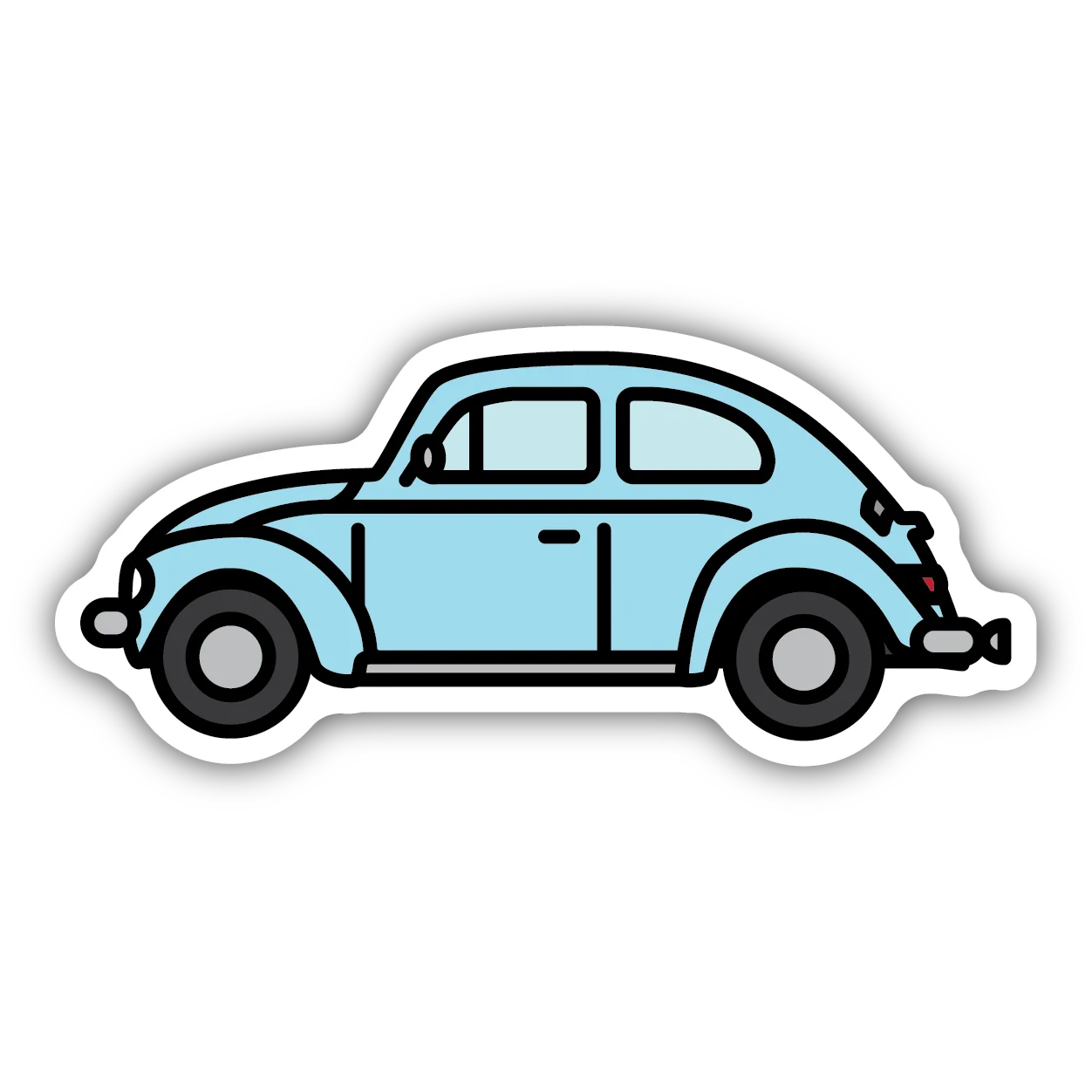 High-Grade Stickers Northwest Blue VW Bug Sticker Stylish