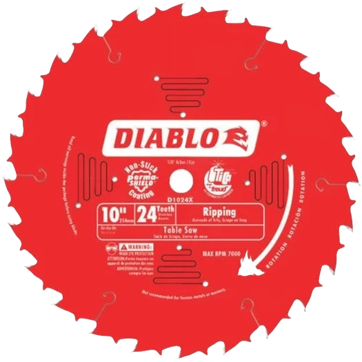 Sustainable Diablo 10-In. 24-Tooth Ripping Saw Blade Detailed