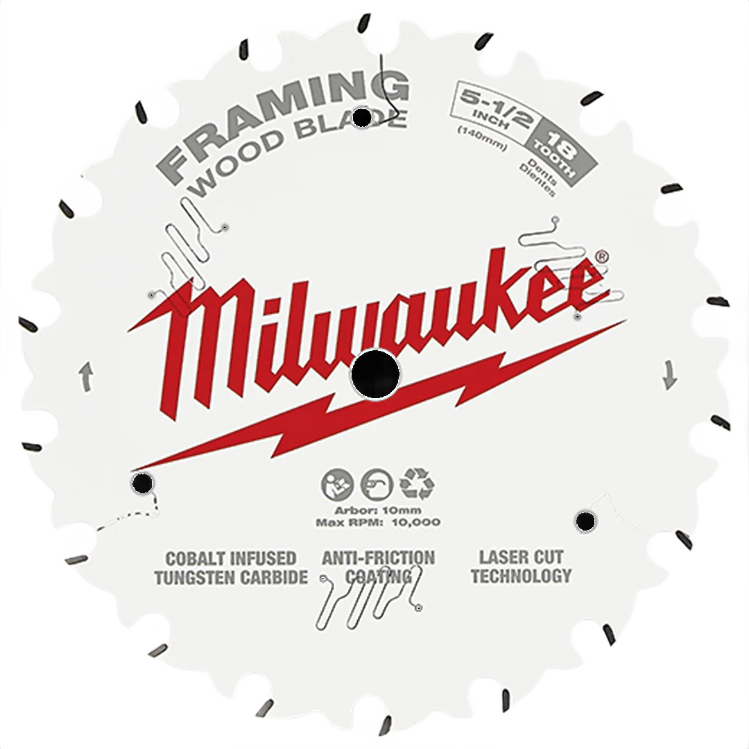 Classic Milwaukee 10 40 60T Circular Saw Blades 2-Pack Lightweight