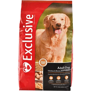 Premium Exclusive Chicken Brown Rice Adult Dry Dog Food 15 lb. Luxury
