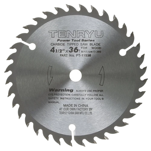 Unique Tenryu 4 1 2 in. Carbide Tipped Saw Blade Flexible