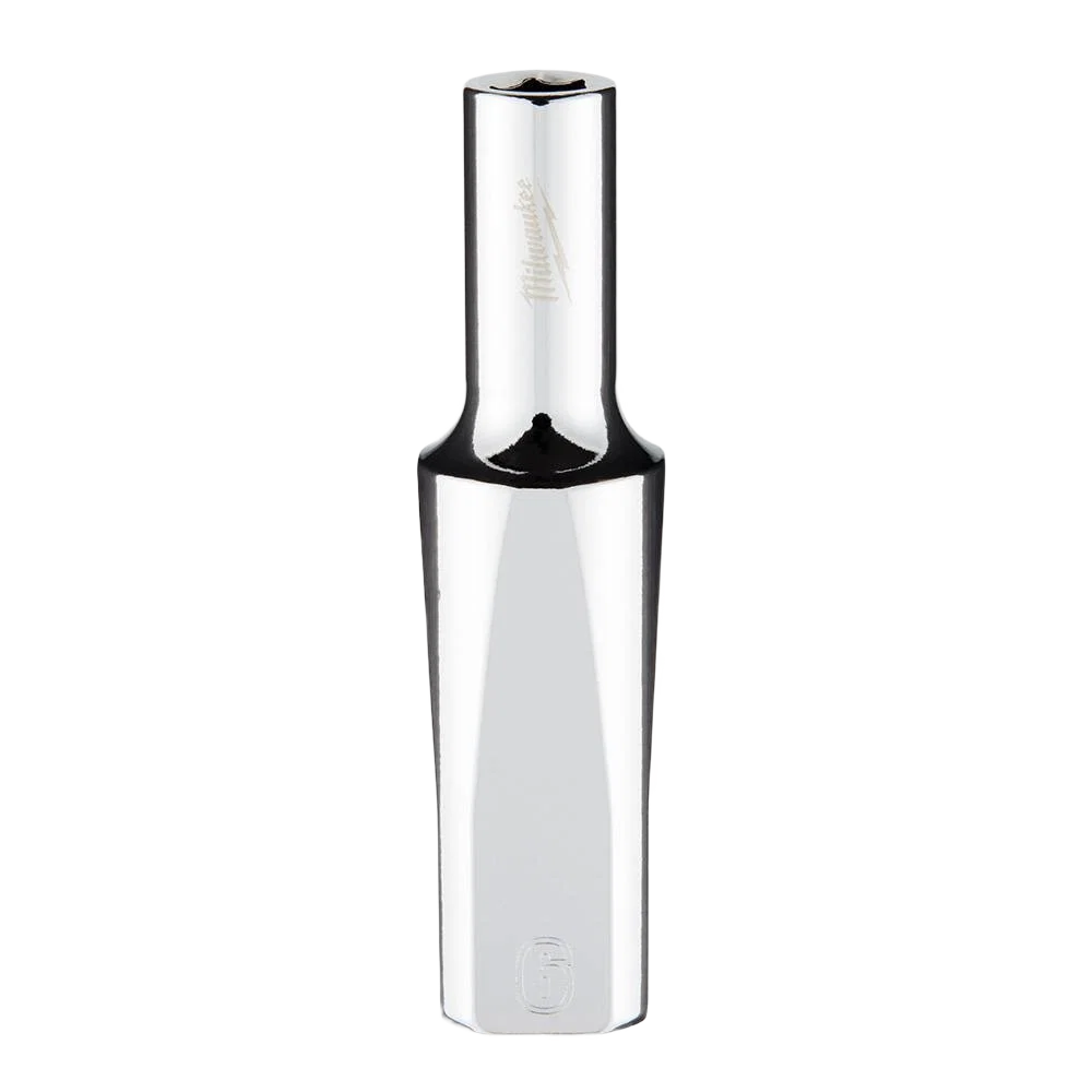 Convenient Milwaukee 3 8 Drive 6-mm Deep 6-Point Socket w FOUR FLAT™ Sides Healthy