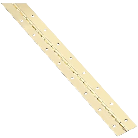 Smooth National Hardware Steel 1-1 2 x 30 Bright Brass Continuous Hinge Easy-to-Use