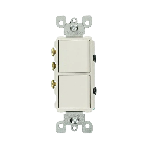 High-Performance Leviton Decora 15 Amp Light Almond Single-Pole 3-Way Combination Switch Smooth