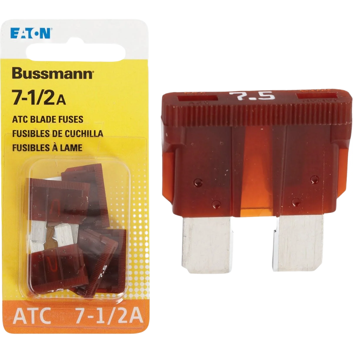 High-Performance Bussmann Fuses 7.5A Blade-Type Automotive Fuse 4-Pack Professional