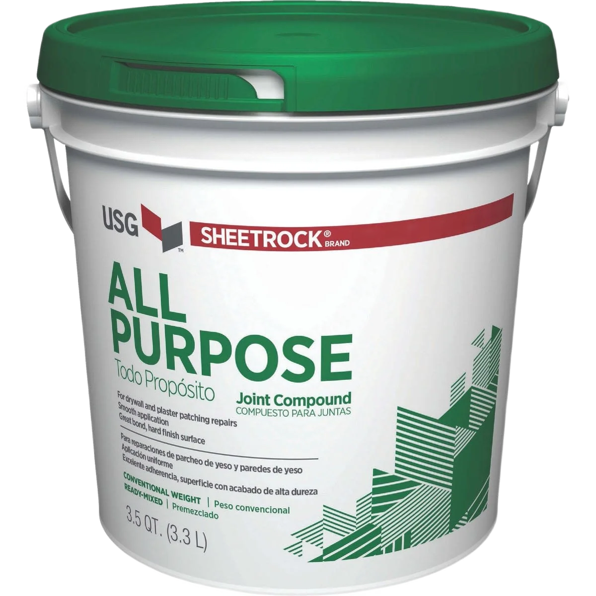 Recyclable Sheetrock Pre-Mixed All-Purpose Drywall Joint Compound 3.5 Quart Stylish