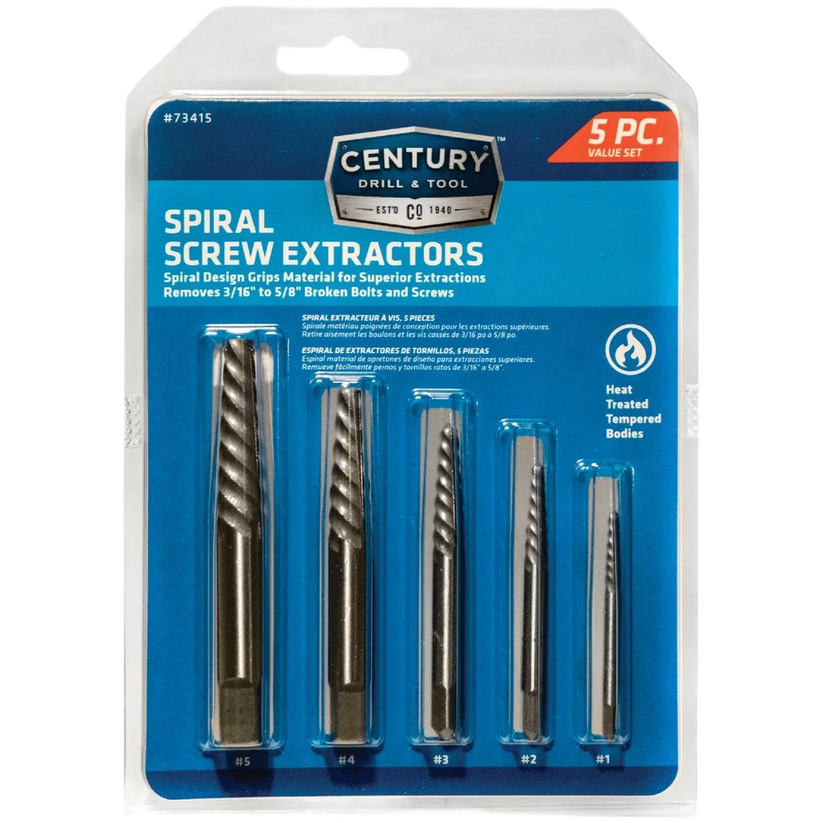 World-Class Irwin Screw Extractor Set 5-Piece Original