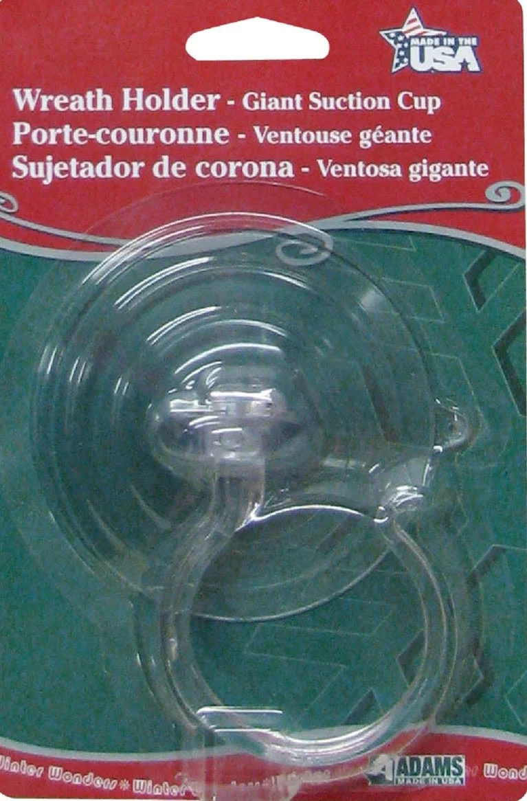 Prestigious Adams Wreath Holder Suction Cup with Hook Modern