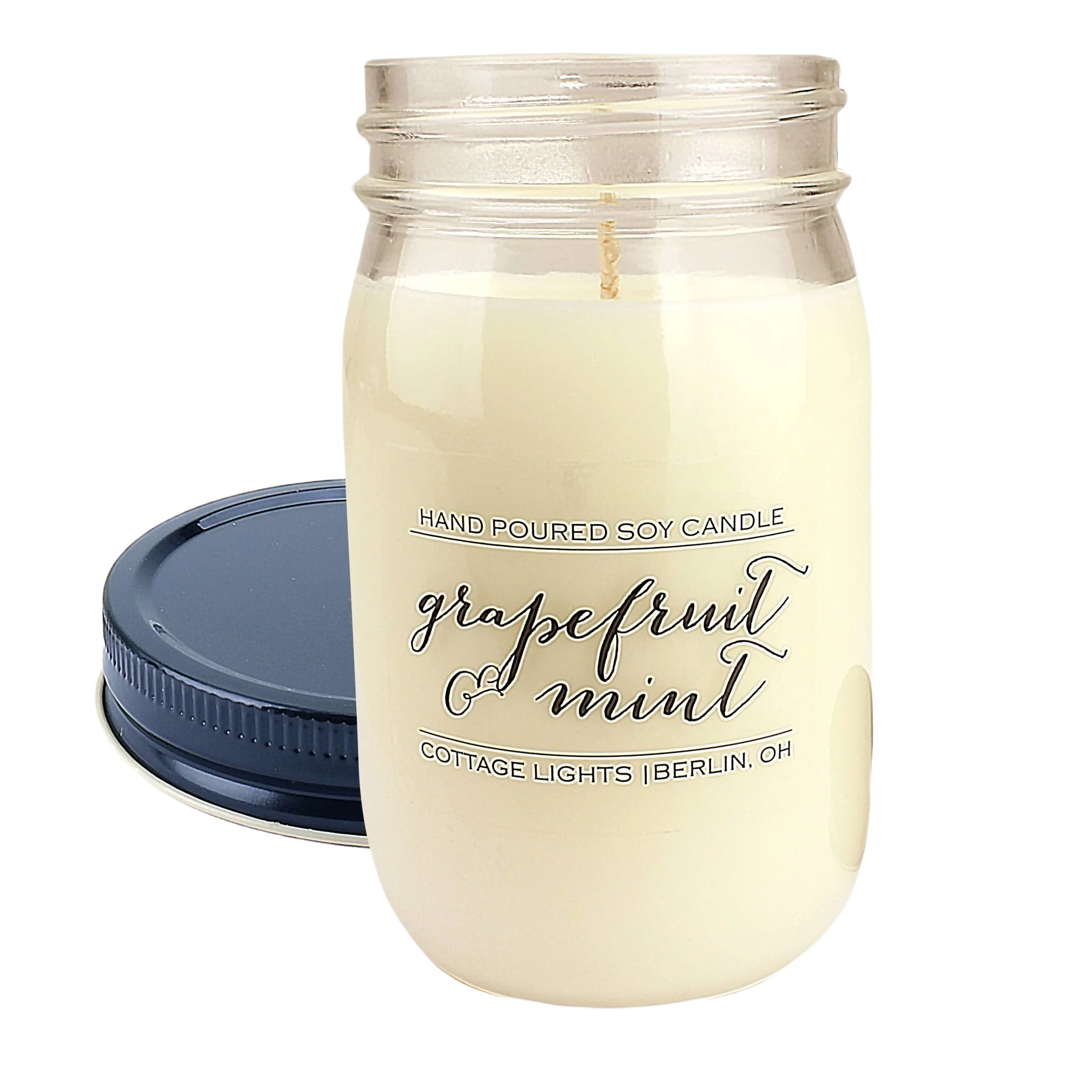 Professional Cottage Candle Grapefruit and Mint Jar Candle 16 oz. User-Friendly