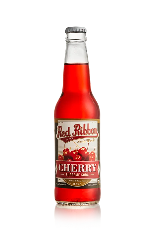 Healthy Red Ribbon Cherry Supreme Soda 12 oz. Innovative