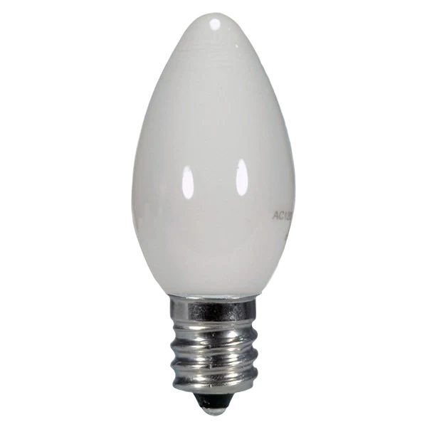 Stylish Satco 0.5 Watt C7 LED White Candelabra Base Light Bulb Fashionable