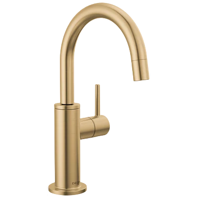 Stylish Delta Contemporary Round Champagne Bronze Beverage Faucet Casual