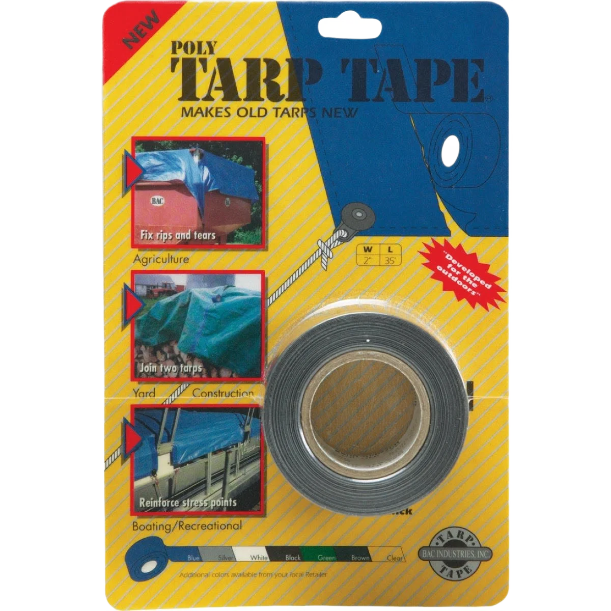 Casual Gosport Silver Tarp Repair Tape 35 Ft. x 2 In. Traditional