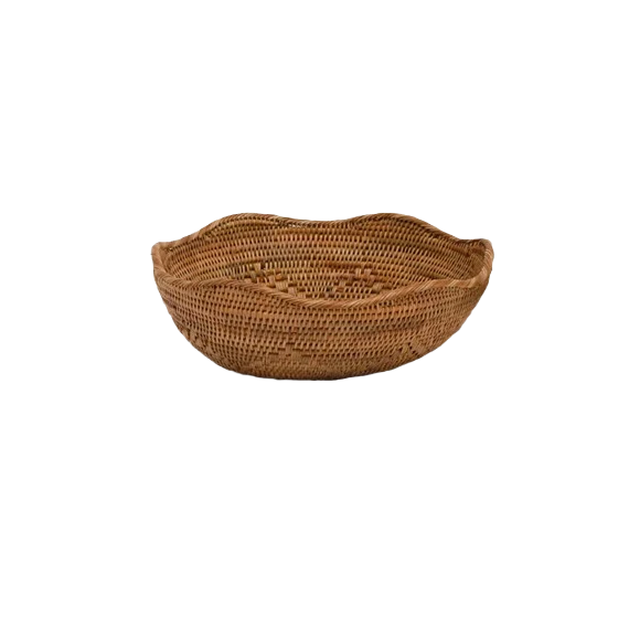Healthy Bloomingville Large Hand Woven Rattan Bowl 10.75 in. Advanced