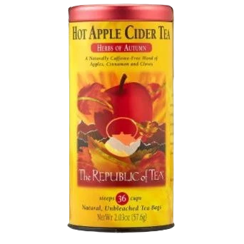 Certified Republic of Tea Hot Apple Cider Tea Tin 50 Bags Comfortable