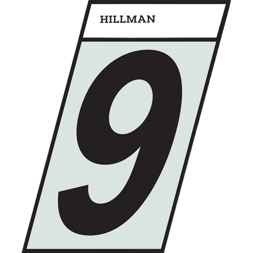 Optimized Hillman 1-1 2-In. Adhesive Black Silver Angle-Cut House Number 9 Expertly Made