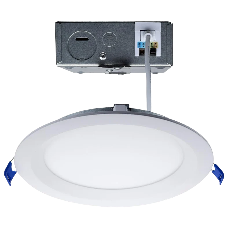 Verified Satco 15 Watt LED Low Profile Round Regress Baffle Downlight 6 in. First-Class