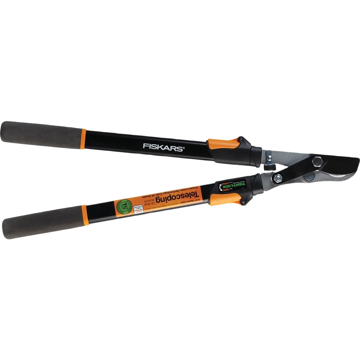 Functional Fiskars Power-Lever Steel Telescopic Bypass Lopper 37 in. Secure