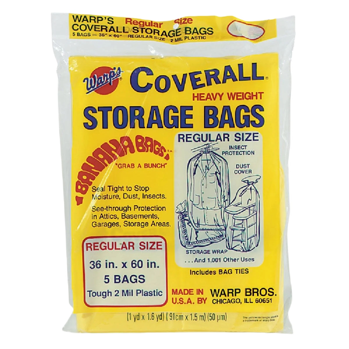 Powerful Warp’s Coverall Heavyweight Storage Bag 5-Count Detailed