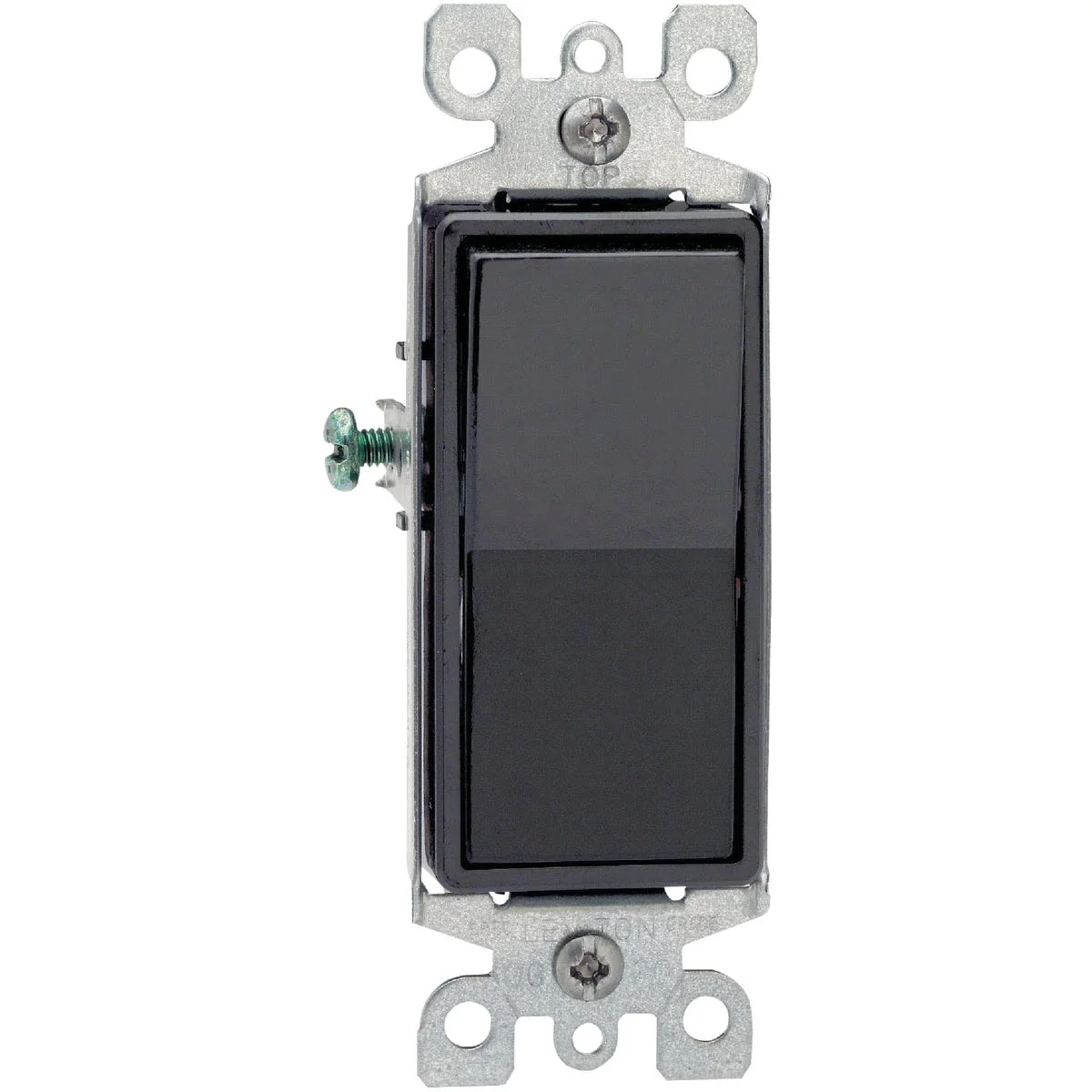 Classic Leviton Decora Black Residential Grade 15 Amp Rocker Single Pole Switch Traditional