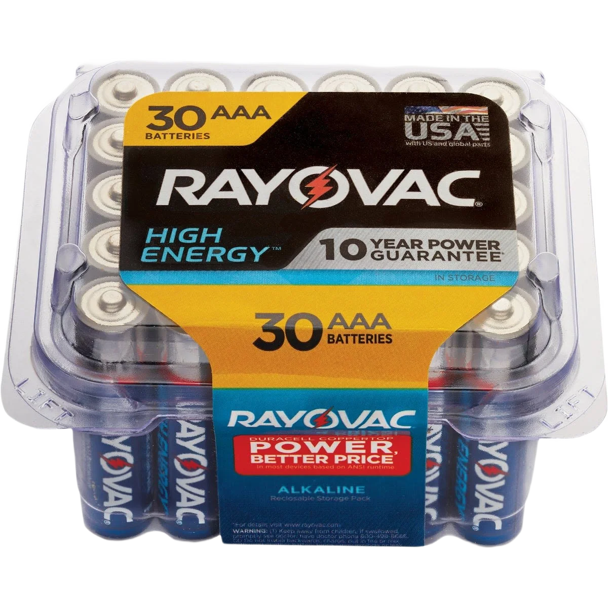 Recyclable Ray-O-Vac High Energy AAA Alkaline Battery Trusted