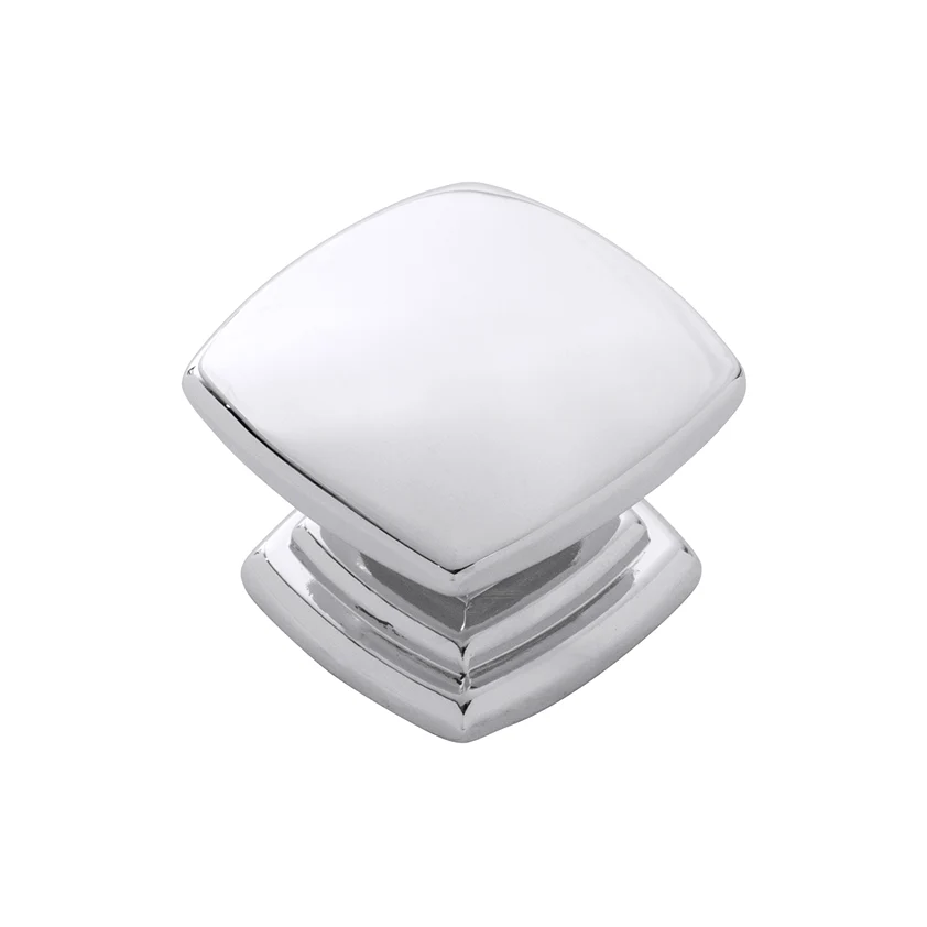 Secure Hickory Hardware 1-1 2 Chrome Square Euro-Contemporary Knob Professional