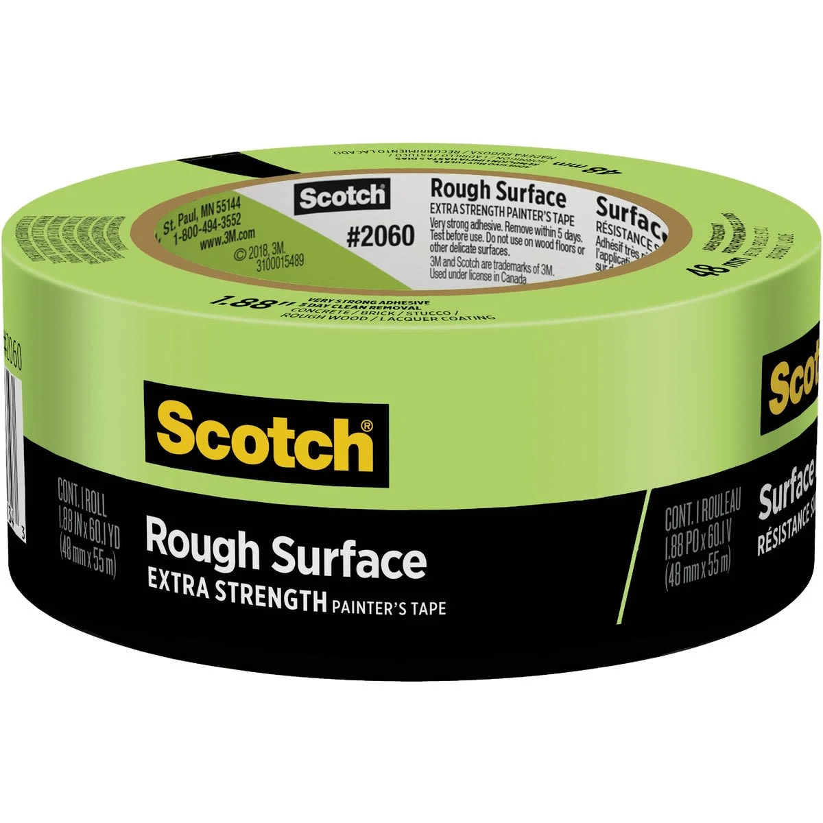 Quality 3M Scotch Green Rough Surface Painter’s Tape 1.88 in. x 60 yd. Outstanding