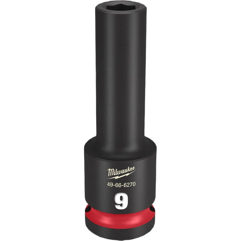 Traditional Milwaukee SHOCKWAVE™ Impact Duty™ 1 2 Drive 9-mm Deep 6 Point Socket Clean