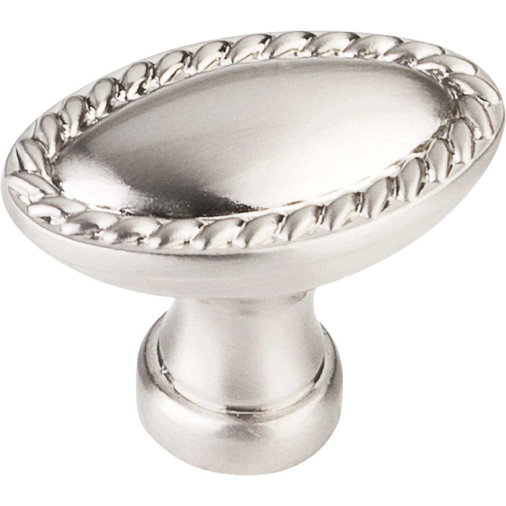 Elite Hardware Resources Elements Lindos Oblong Knob Satin Nickel Fast