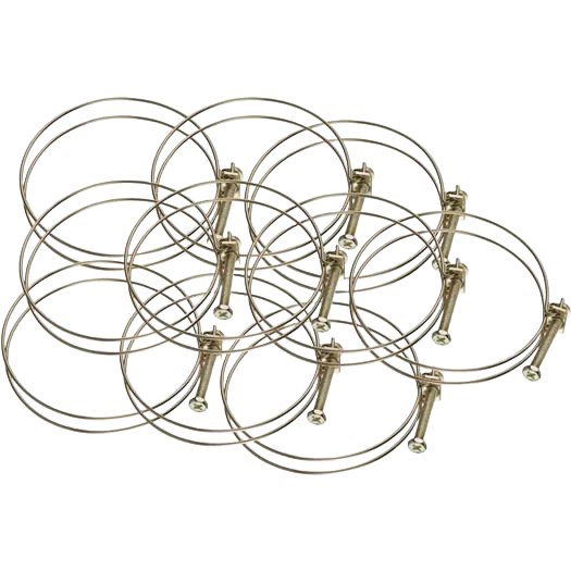 Recyclable Woodstock Wire Hose Clamp 4 in. 10-Pack Solid