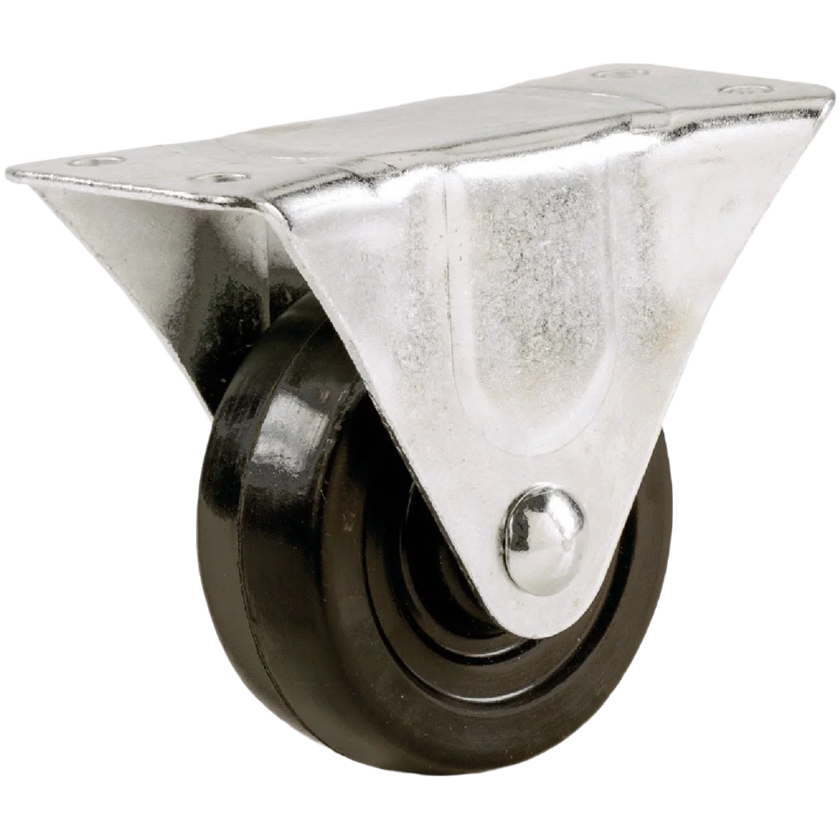 Functional Shepherd Hardware 4 Rubber General-Duty Rigid Plate Caster Smooth
