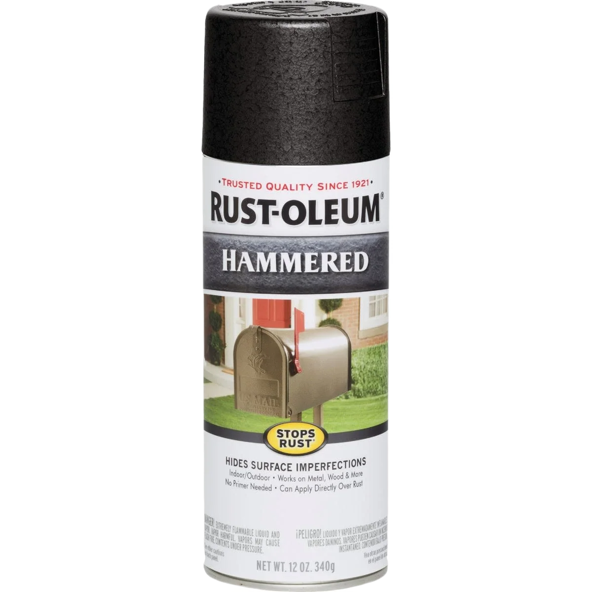 Consistent Rust-Oleum Hammered Black Metallic Spray Paint 12 oz. Reusable