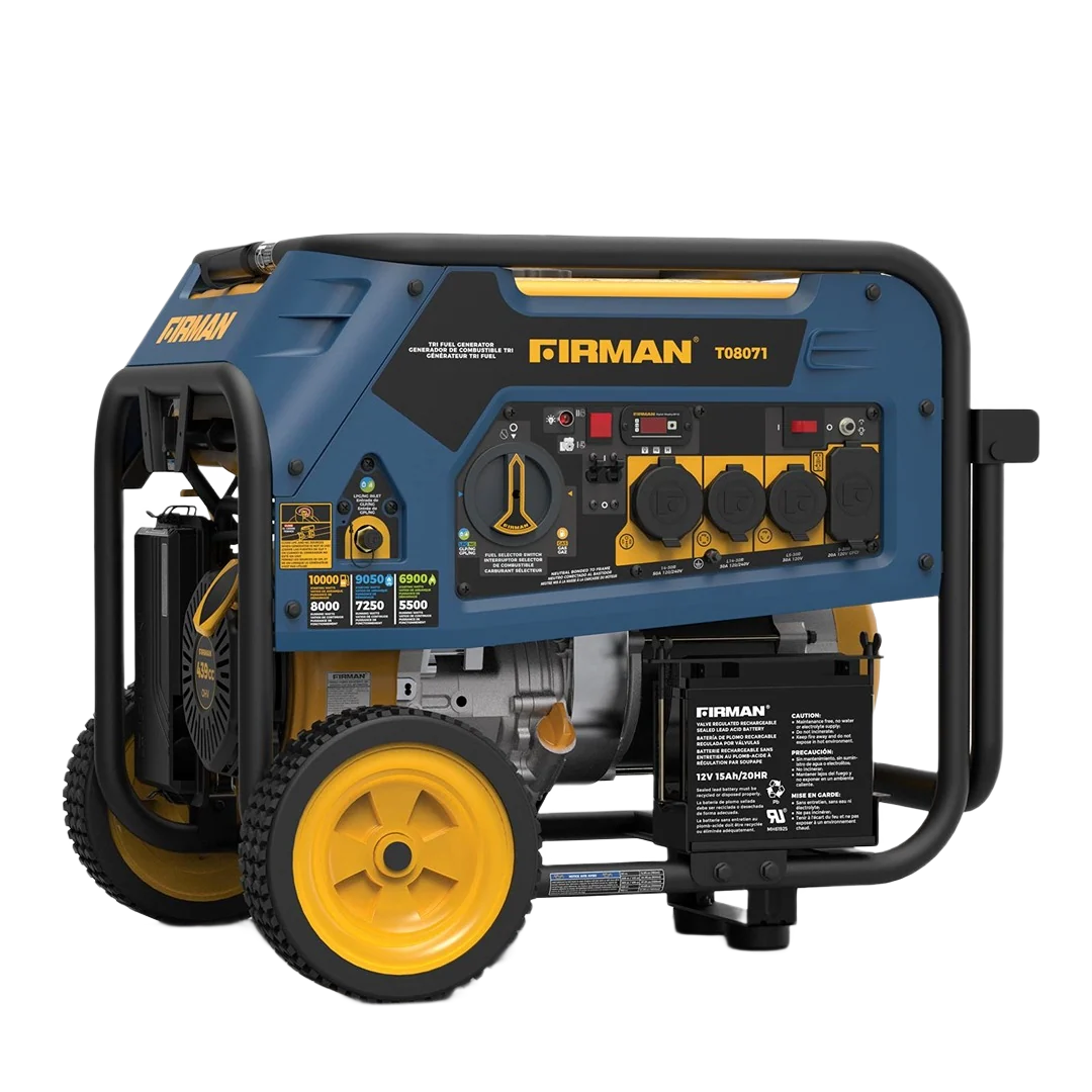 Pure FIRMAN Tri-Fuel 8000W Portable Generator with Electric Start Elite