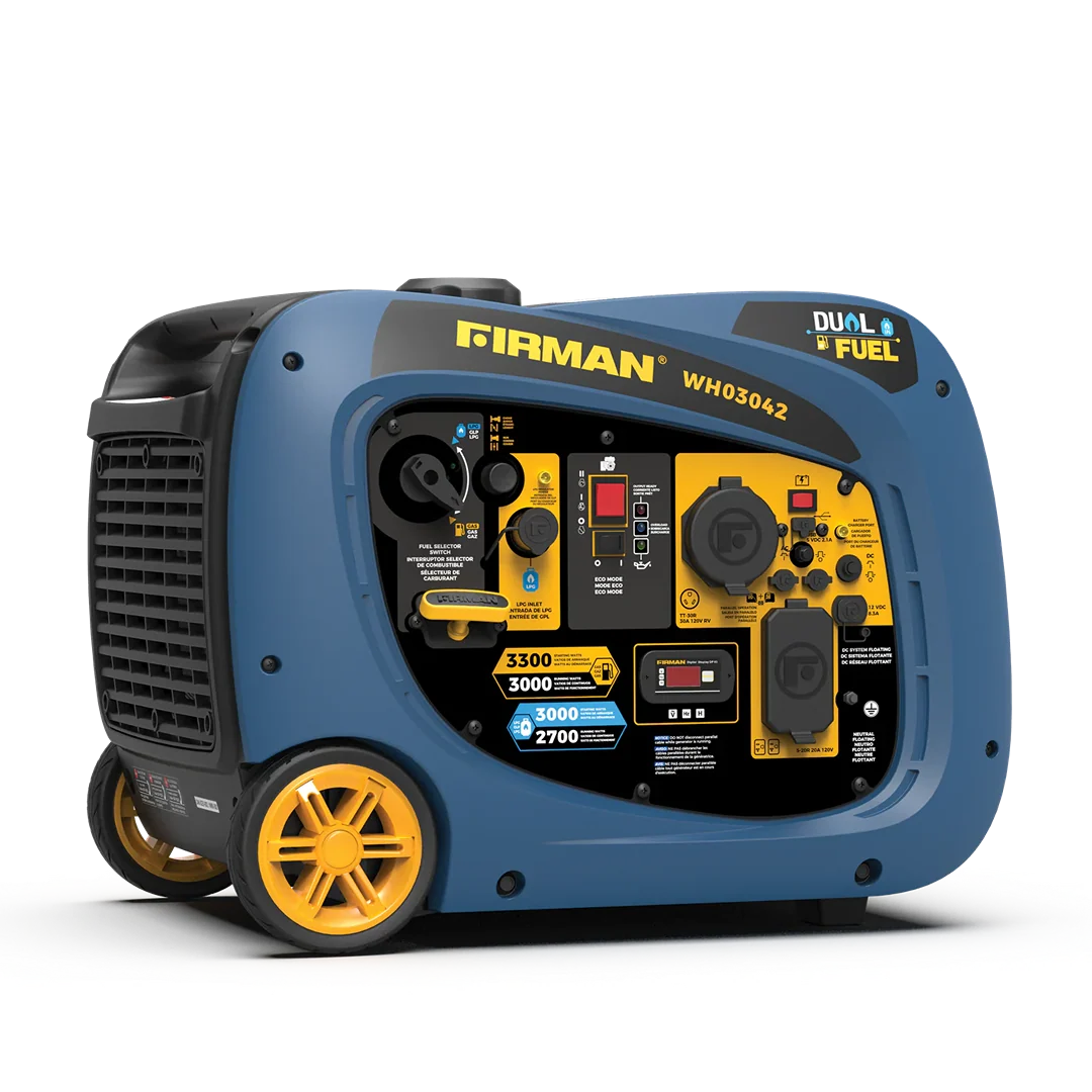 Minimalist FIRMAN Dual Fuel Inverter Portable Generator with 3300W Electric Start Prestigious
