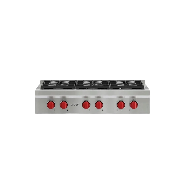 Organic Wolf 36 6 Burner Sealed Burner Rangetop Long-Lasting