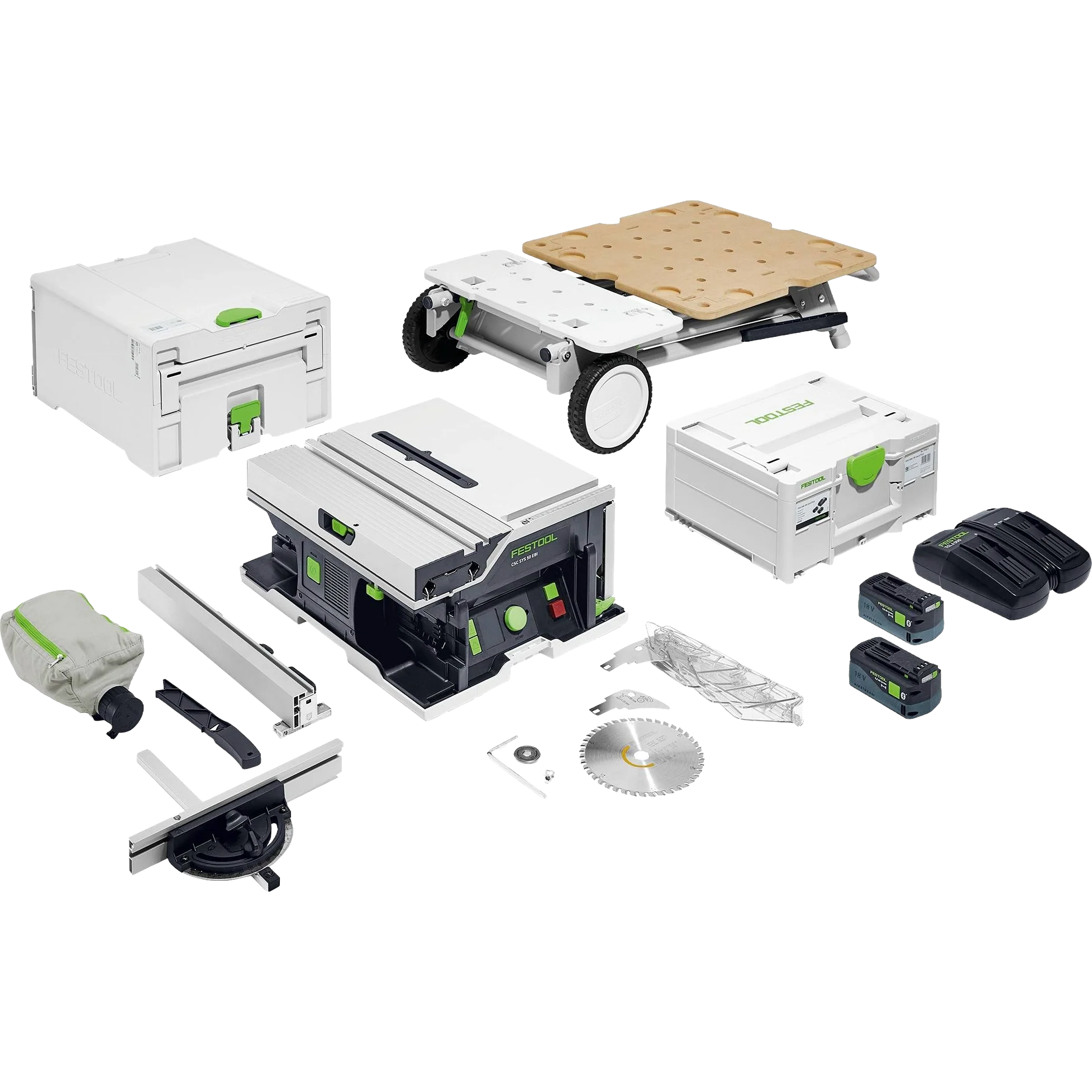 Responsible Festool 577383 Cordless Table Saw CSC SYS 50 EBI-Set Enhanced