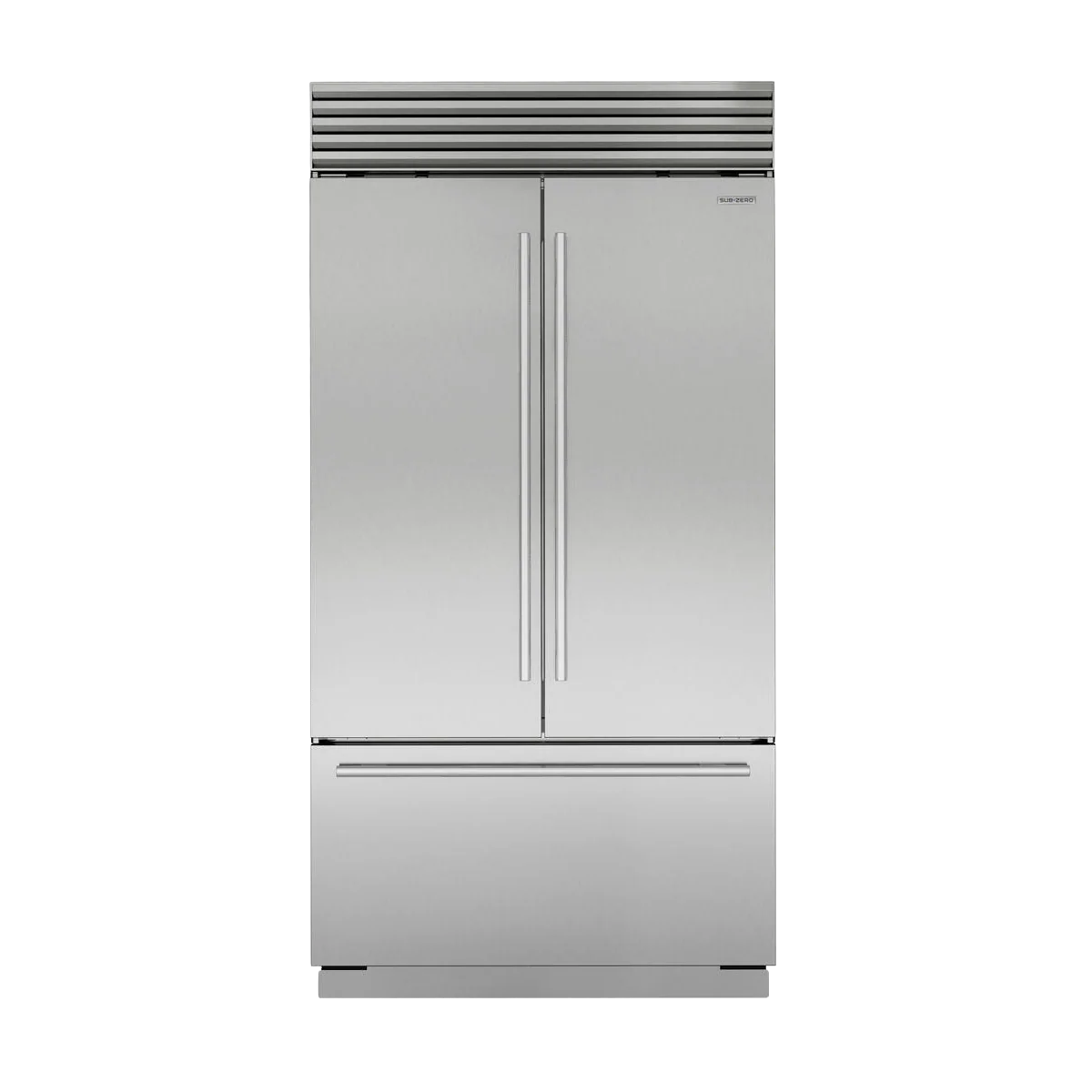 Detailed Sub-Zero 42 French Door Refrigerator zer With Tubular Handles World-Class