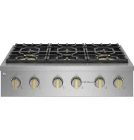 Smooth Monogram 36 Professional Gas Rangetop with 6 Burners Healthy